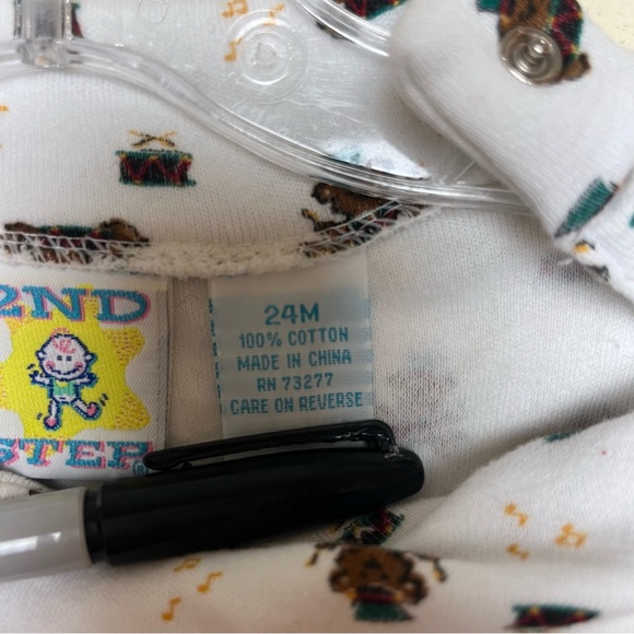 Vintage 2nd Step 24 Months Romper Outfit Bodysuit Teddy Bear Drummers - Picture 6 of 8